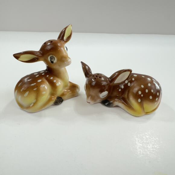 Unbranded Other - Vintage Spotted Fawn Salt & Pepper Shakers Occupied Japan Baby Deer San Diego